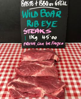 Wild Boar Rib Eye Steaks