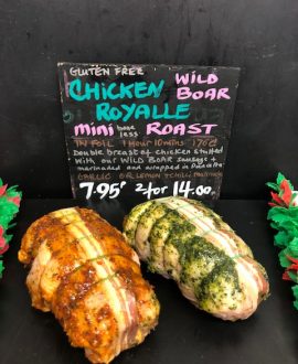 Wild Boar Stuffed Boneless Chicken Roast (Garlic)