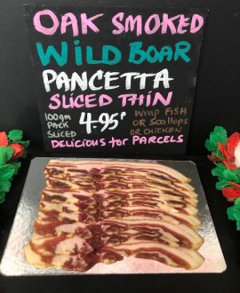 Dry Cured Oak Smoked Wild Boar Pancetta (sliced)
