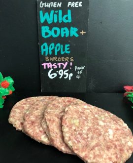 Wild Boar & Apple Burgers