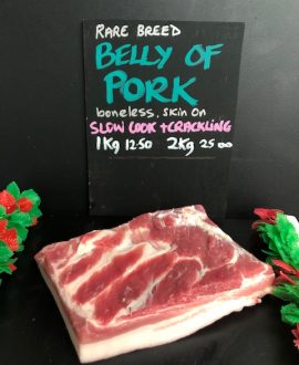 Rare Breed Belly Pork Flat Boneless Roast