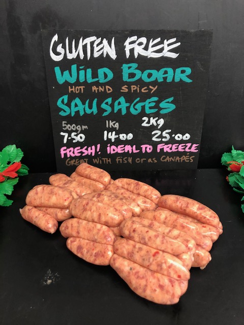 Wild Boar Hot & Spicy Chipolata Sausages