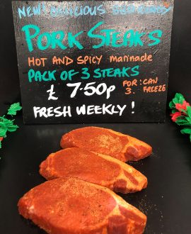 Hot + Spicy Pork Steaks